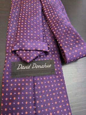Silk David Donahue Tie - Handmade in USA